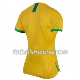 Brasilien Matchtröjor Dam Hemma Fotbollströja Copa América 2019 Kortärmad
